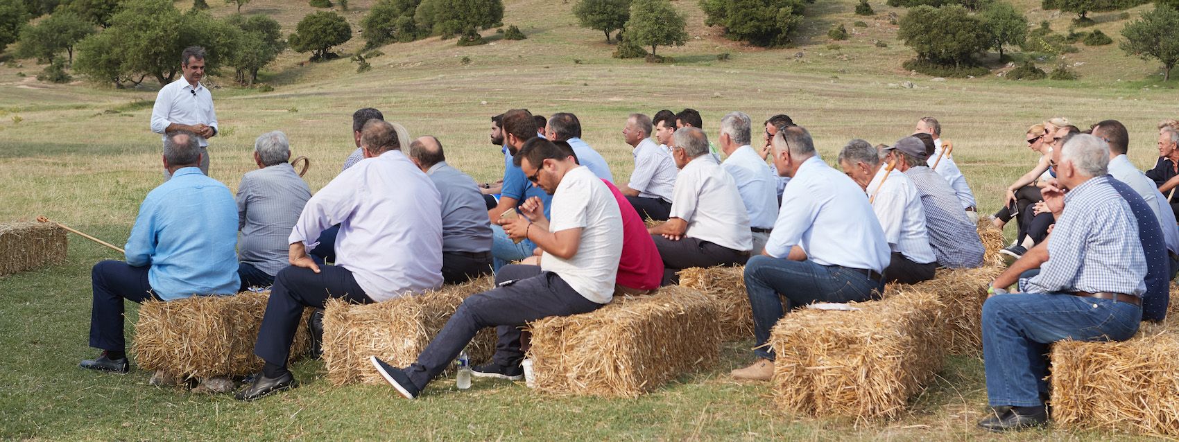 Κυριάκος Μητσοτάκης και στελέχη της ΝΔ